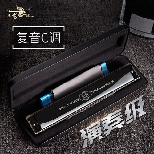 進(jìn)口音簧口琴 專業(yè)28孔復(fù)音重音的天鵝演奏利器